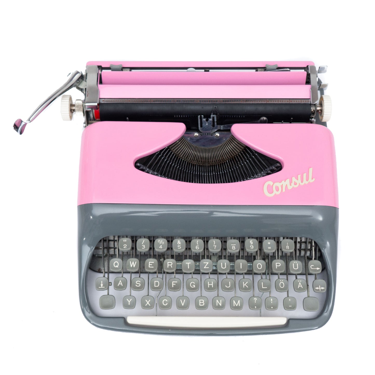Cute Typewriter Vintage Pink Gray