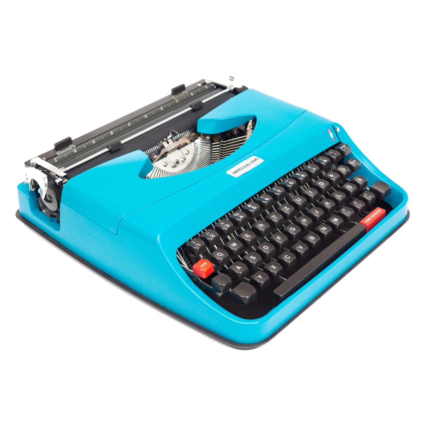 Portable Typewriter with Case, Blue