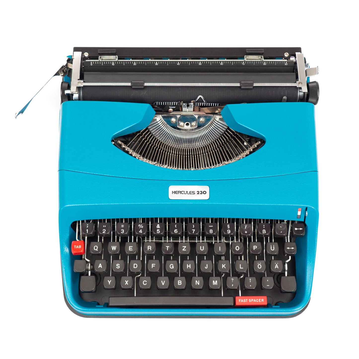 Portable Typewriter with Case, Blue