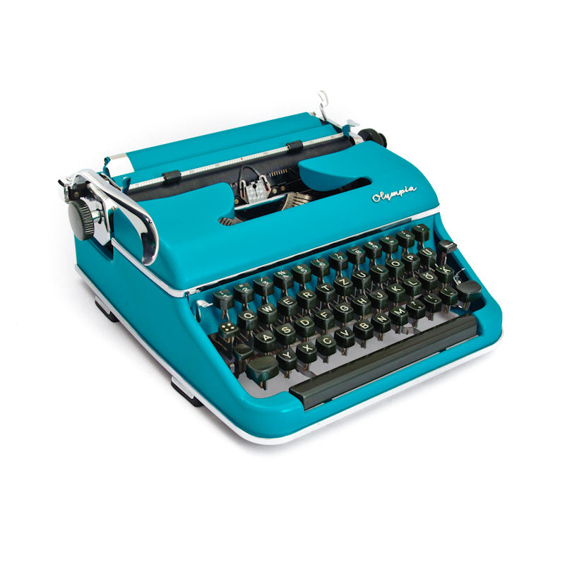 Blue Vintage Typewriter Olympia SM2
