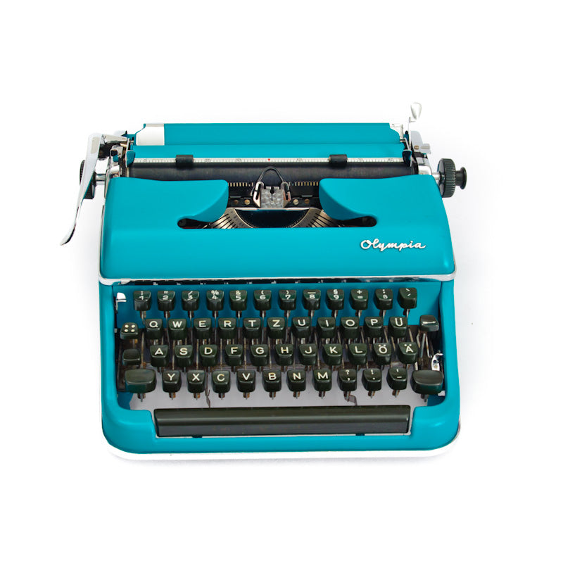 Blue Vintage Typewriter Olympia SM2