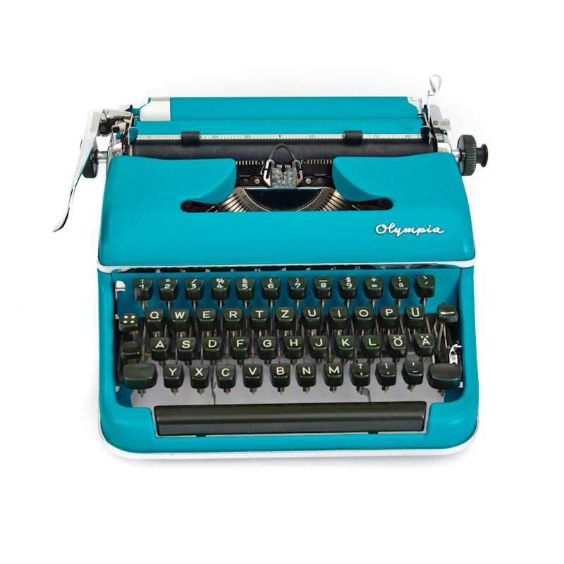 Blue Vintage Typewriter Olympia SM2