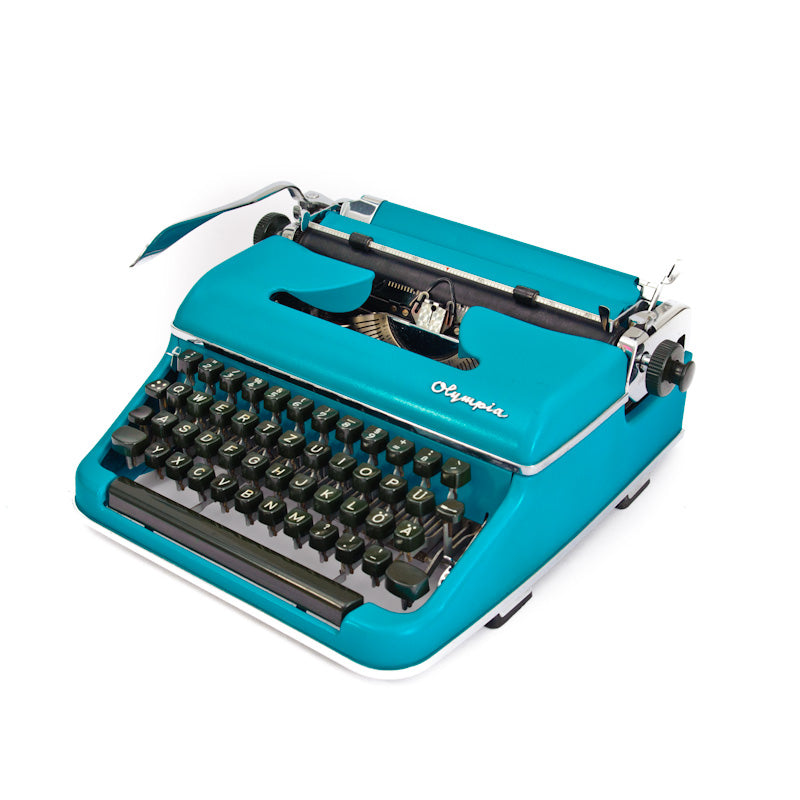 Blue Vintage Typewriter Olympia SM2