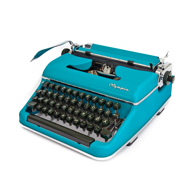 Blue Vintage Typewriter Olympia SM2