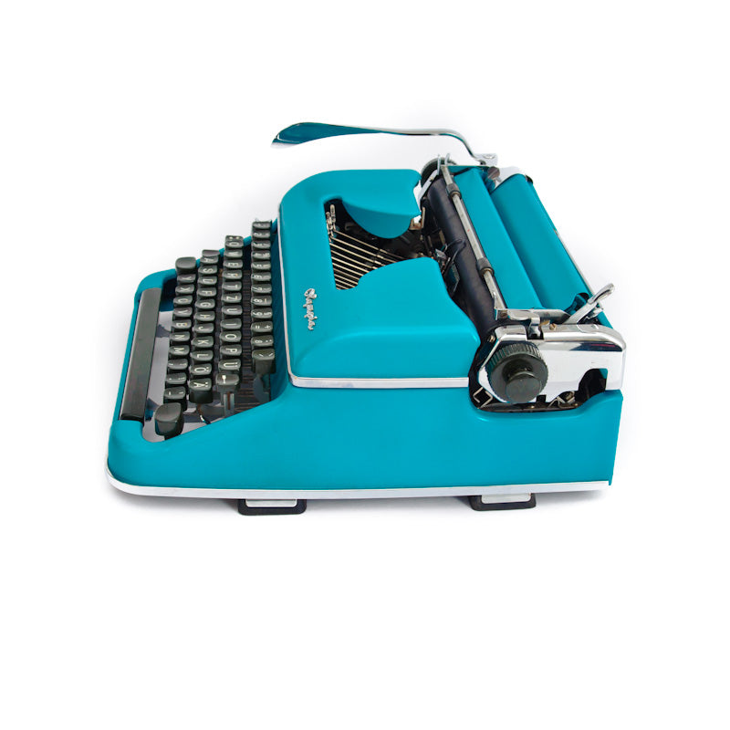 Blue Vintage Typewriter Olympia SM2
