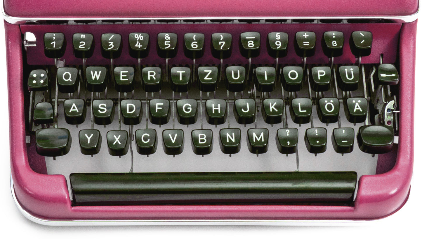 Vintage Typewriter Olympia SM2, Pink