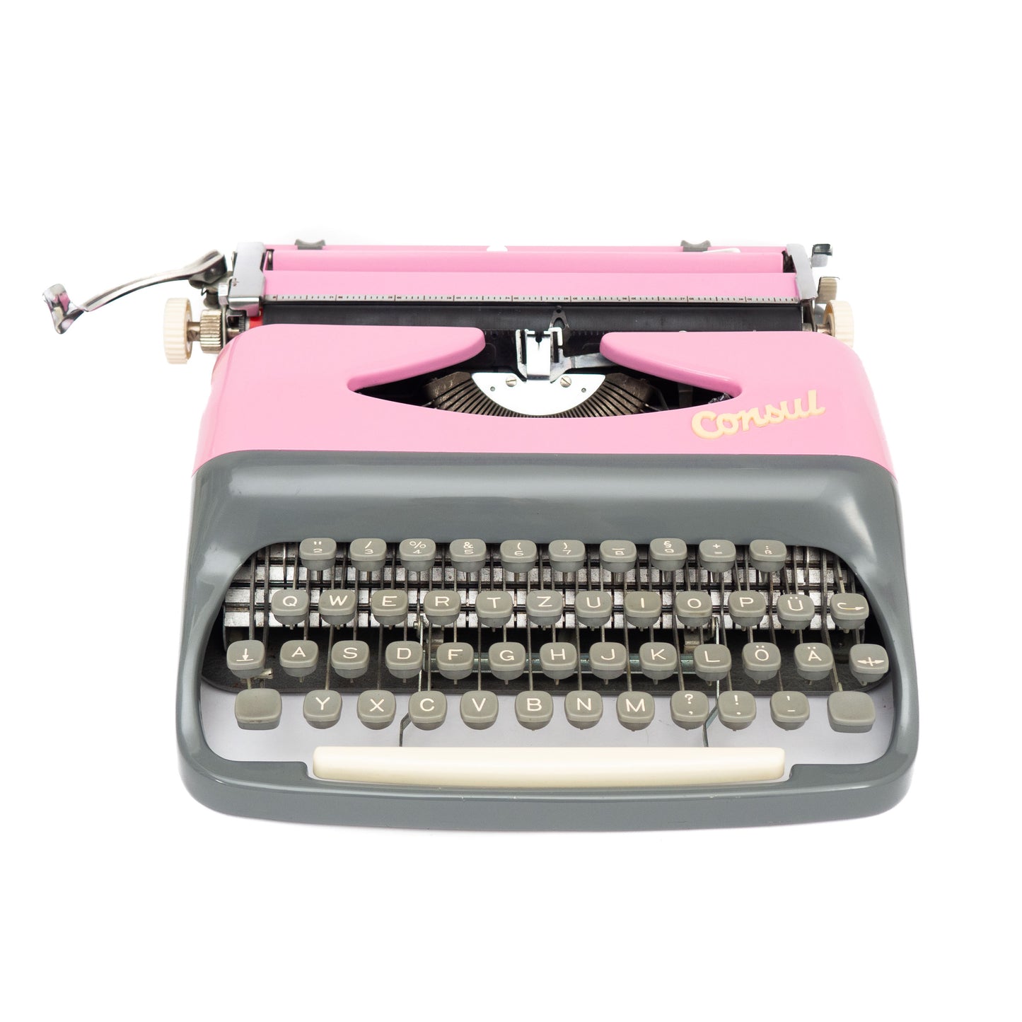 Cute Typewriter Vintage Pink Gray