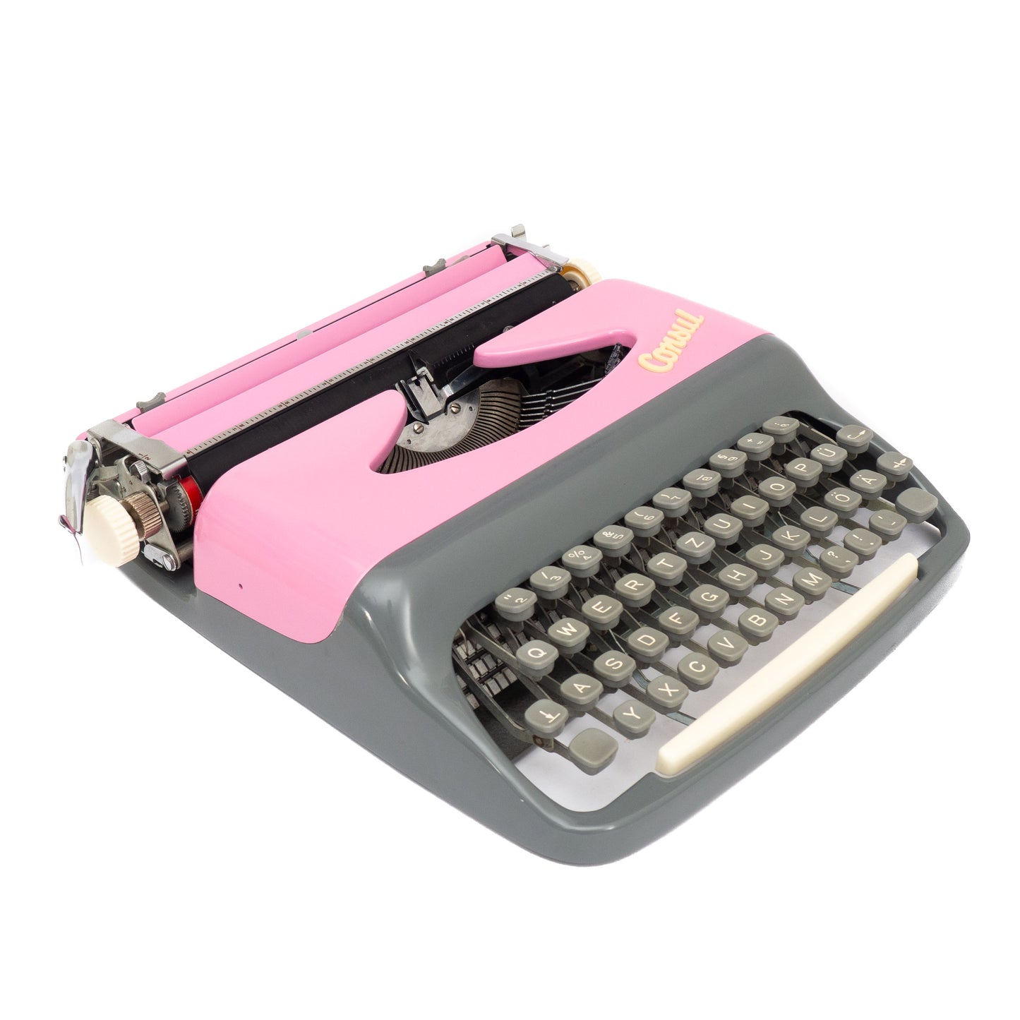 Cute Typewriter Vintage Pink Gray