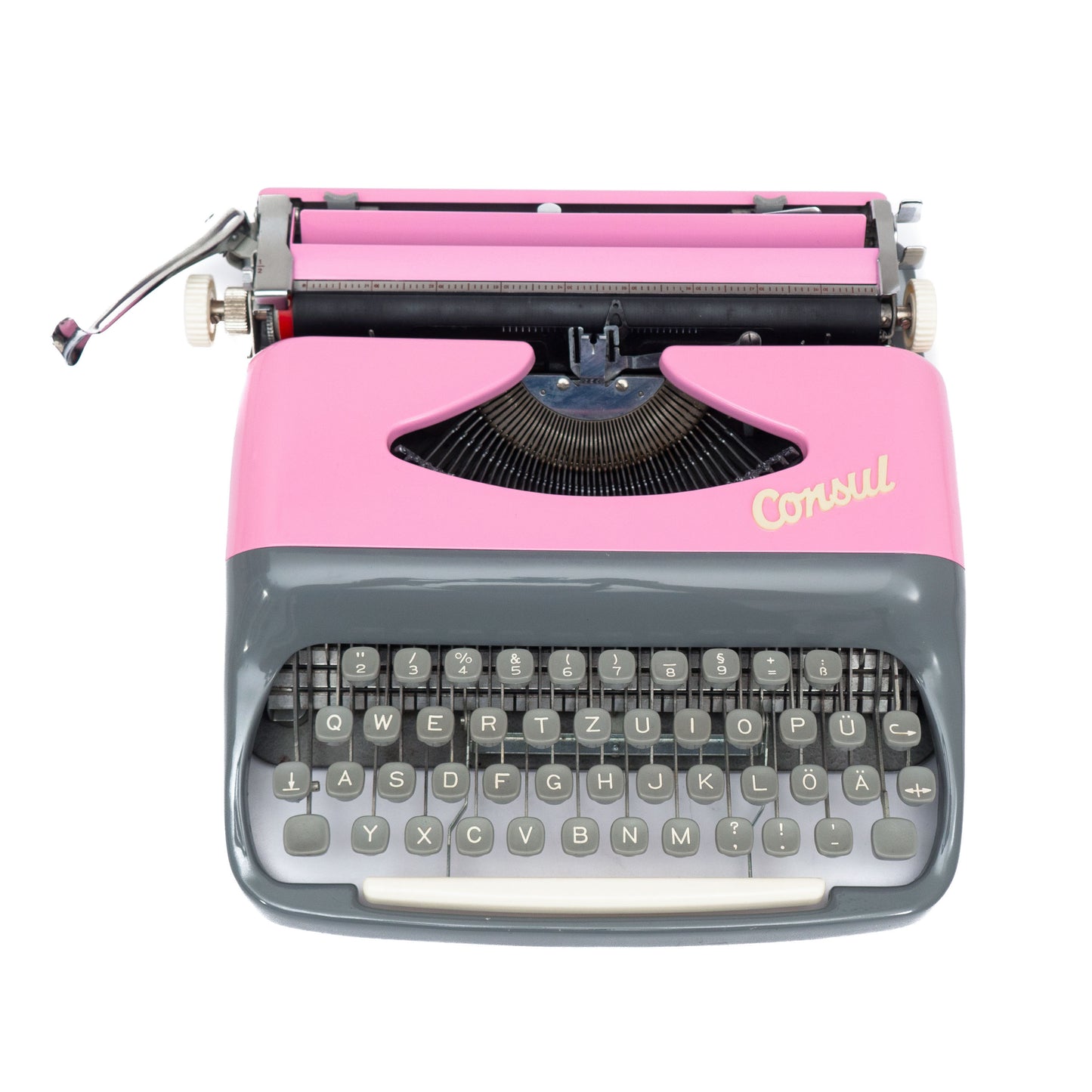 Kleine Schreibmaschine Rosa Grau