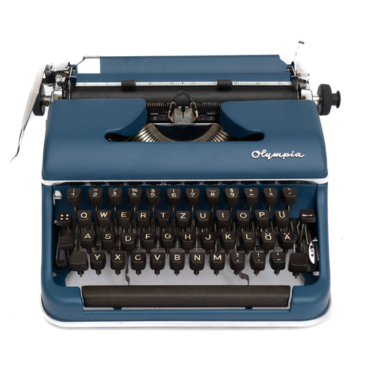 Olympia typewriter blue