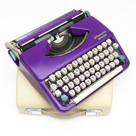 portable typewriter purple