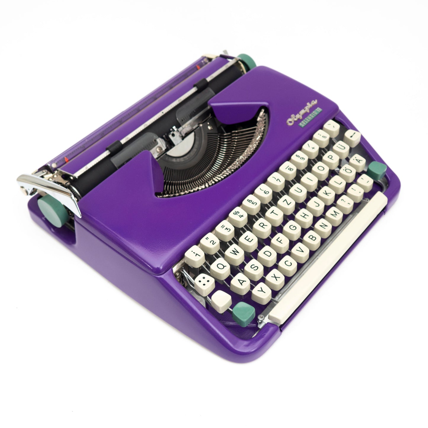 Portable Typewriter Purple with Case, Olympia Splendid 33