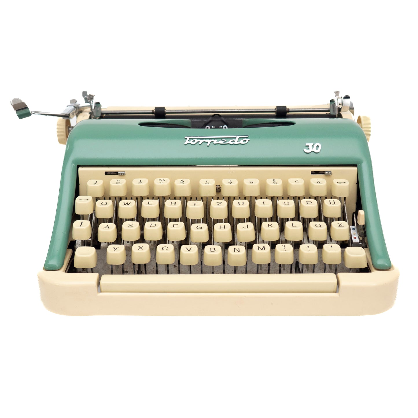 Typewriter Torpedo 30, Green & Creme-white