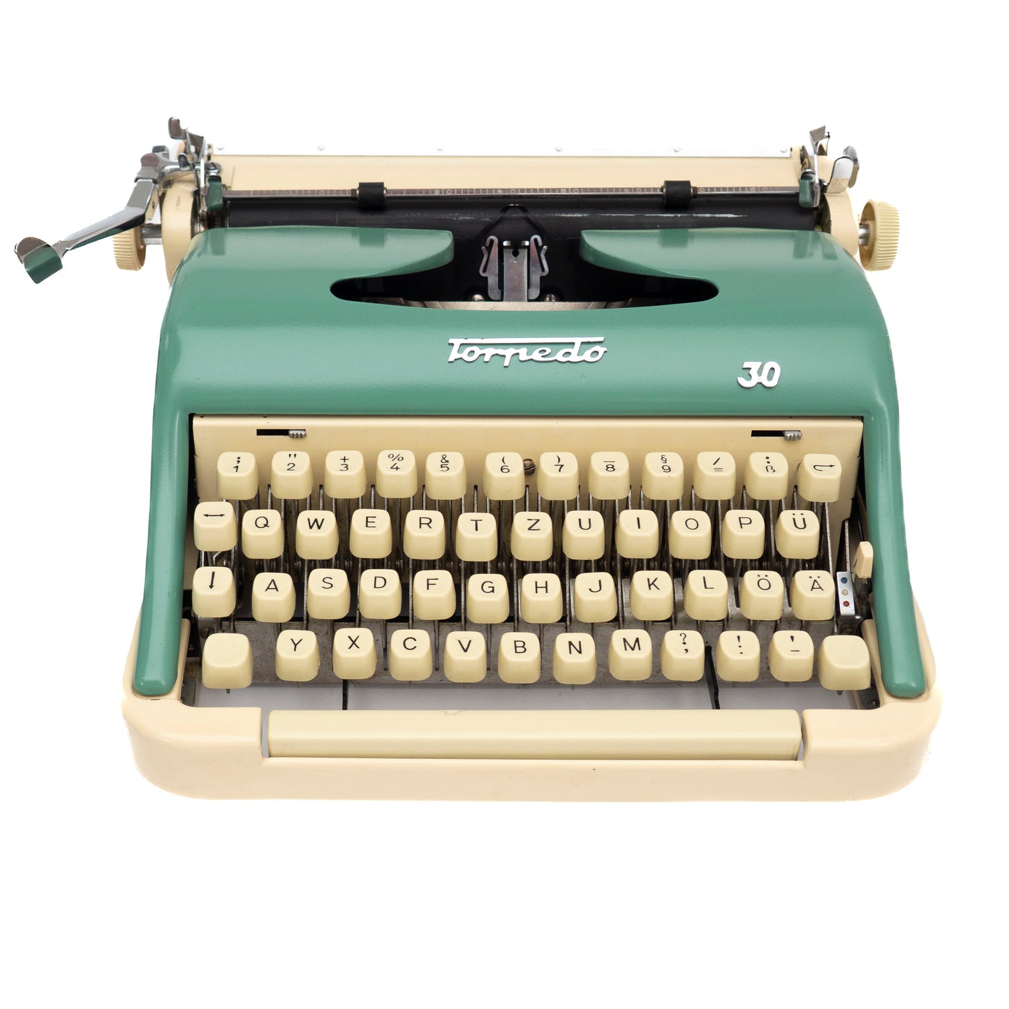 Typewriter Torpedo 30, Green & Creme-white