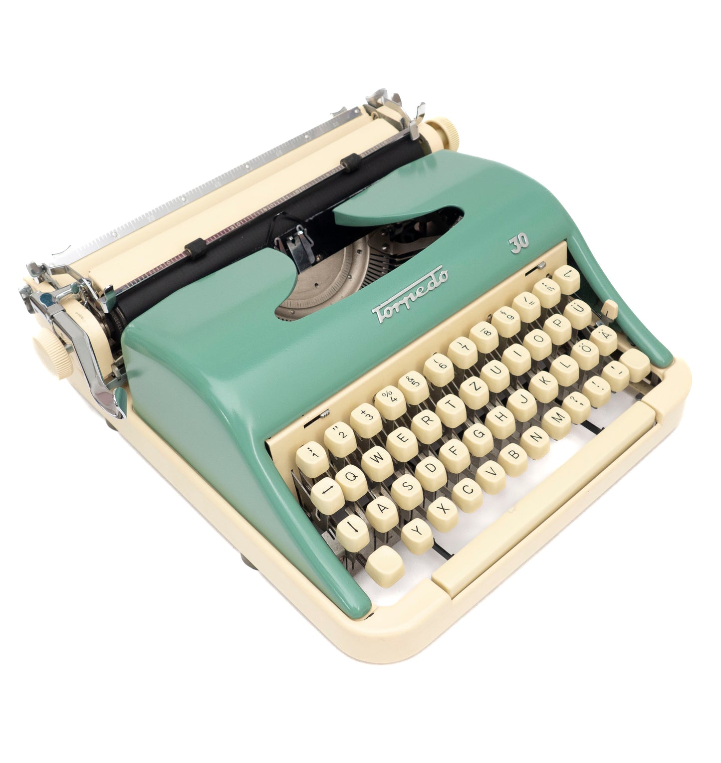 Typewriter Torpedo 30, Green & Creme-white