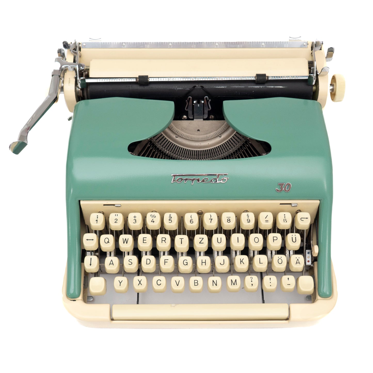 Typewriter Torpedo 30, Green & Creme-white