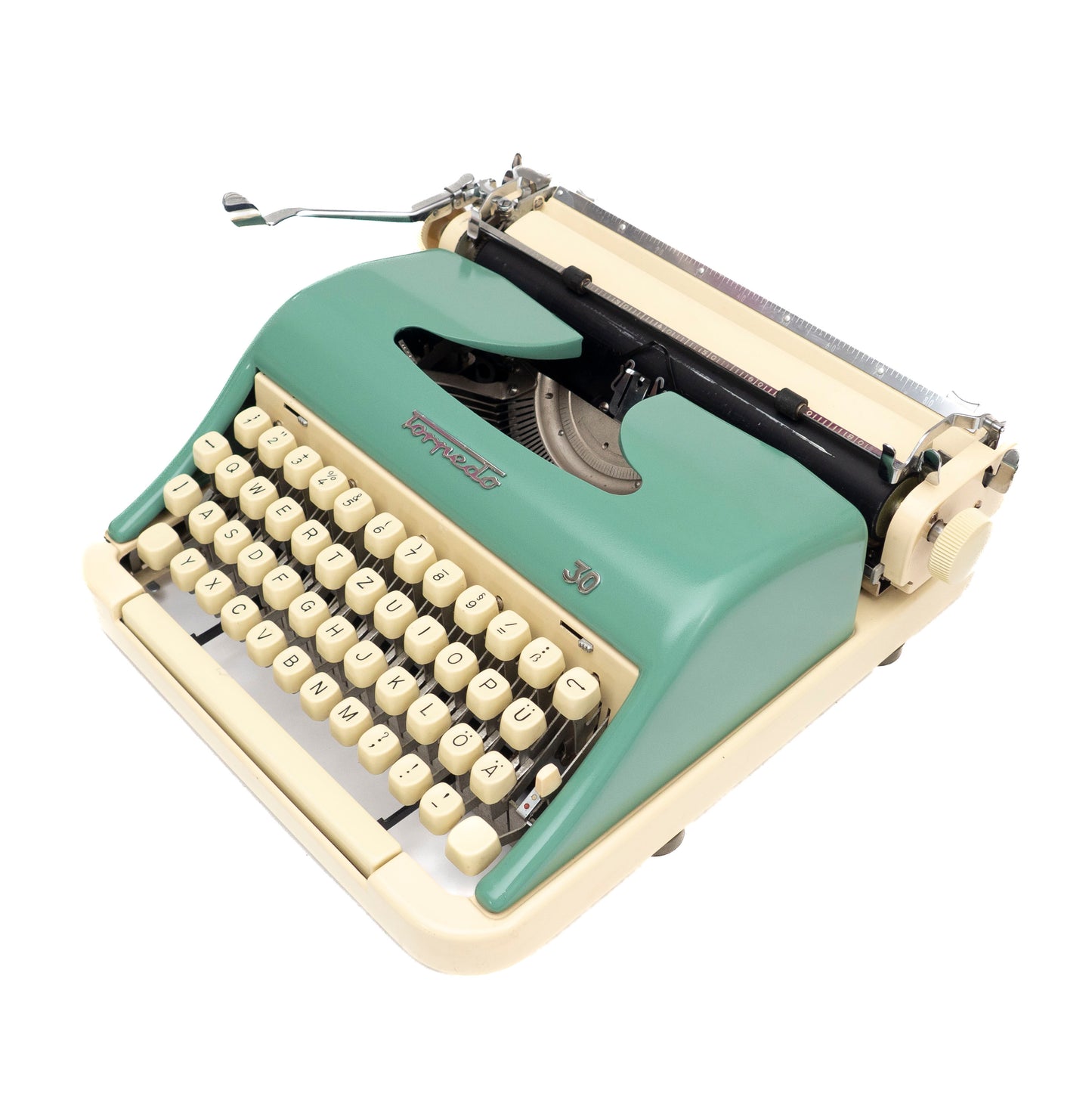 Typewriter Torpedo 30, Green & Creme-white