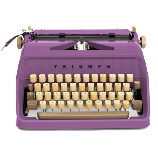 purple typewriter Triumph
