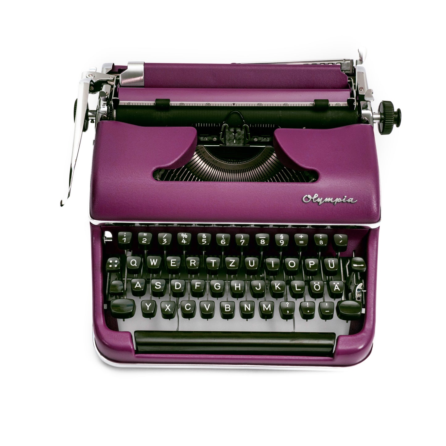 Retro Typewriter Olympia SM2, Dark Berry Purple