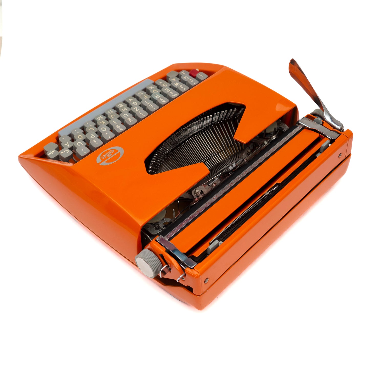 Portable Typewriter with Case, Orange 70s