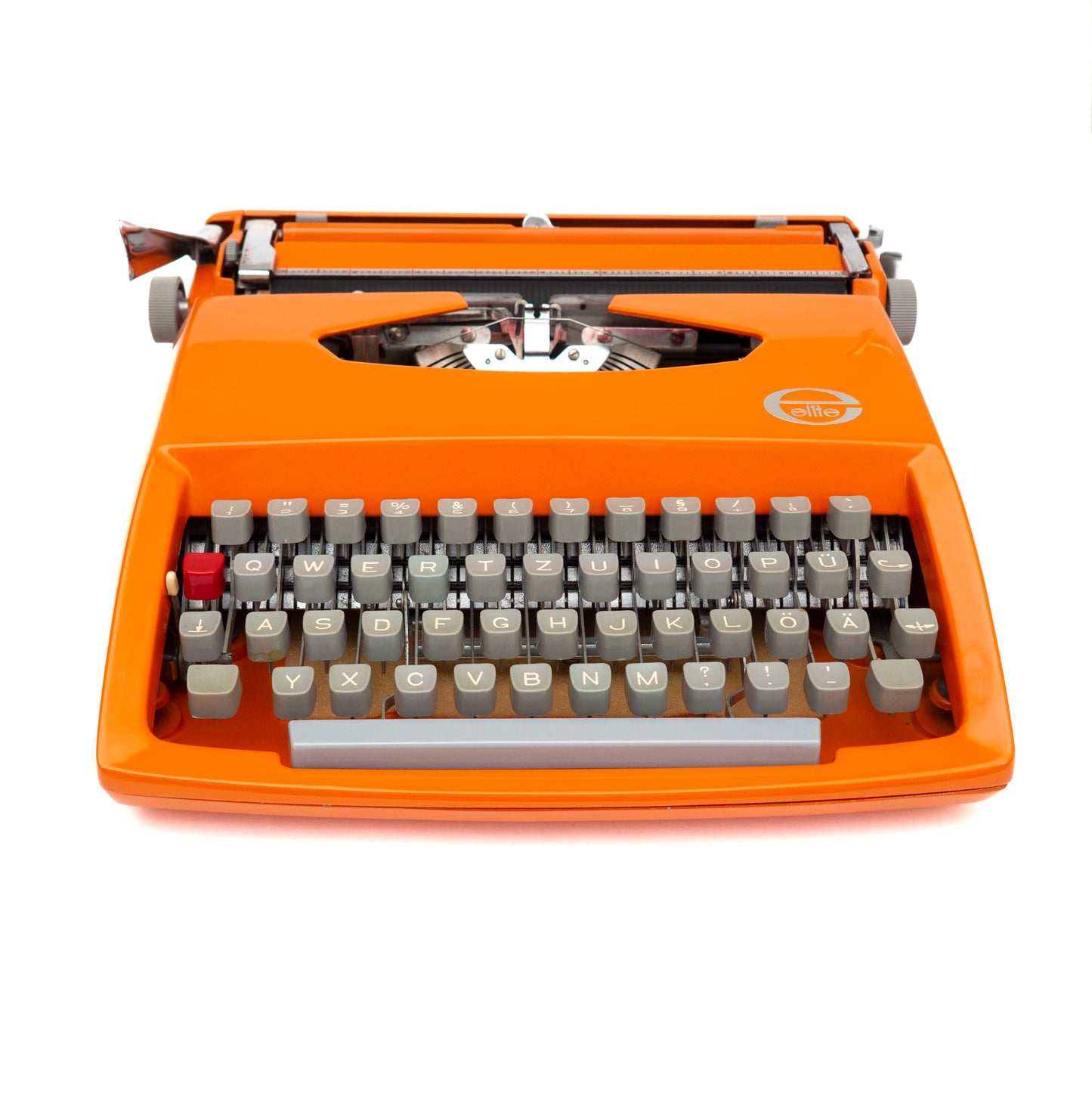 Portable Typewriter with Case, Orange 70s