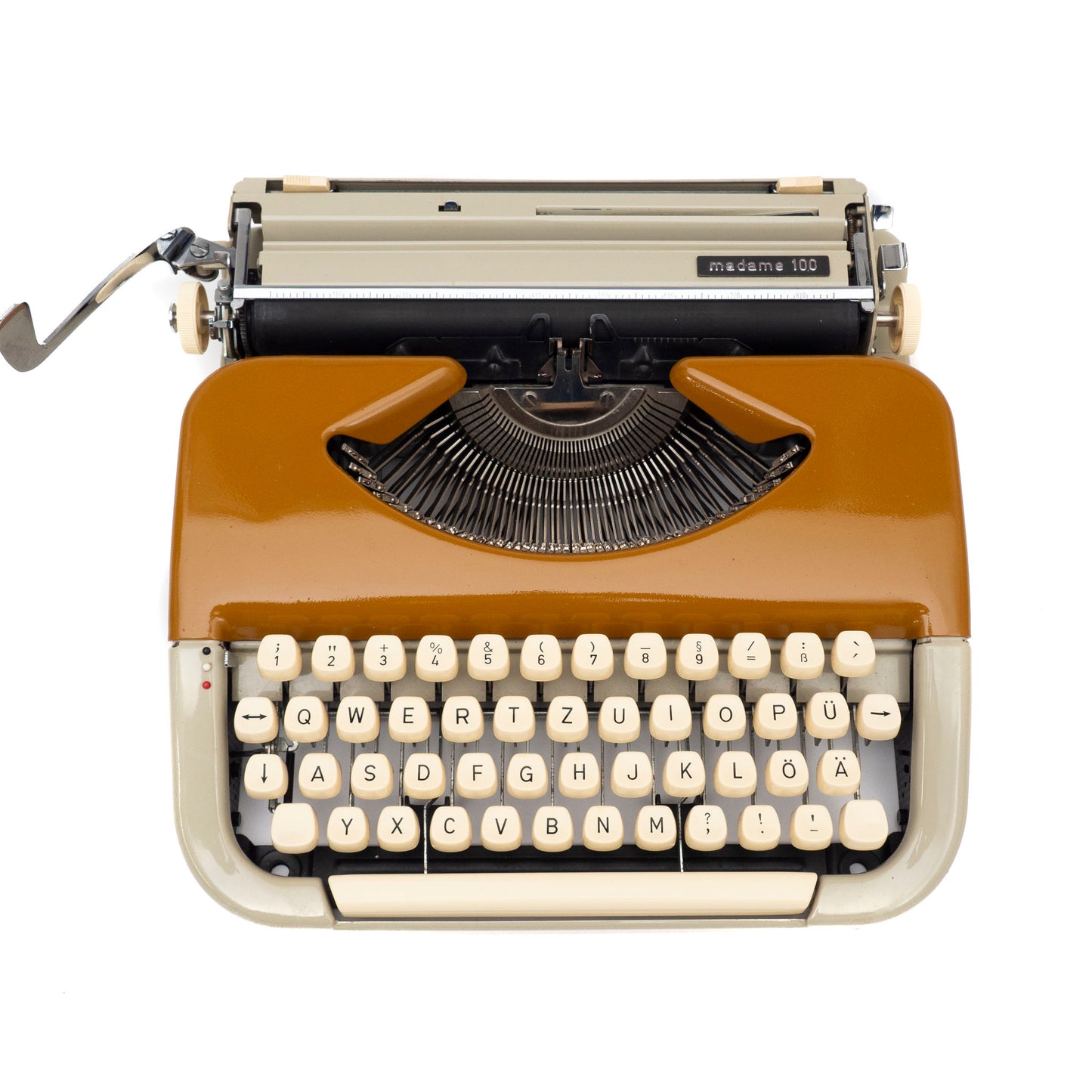 Portable Typewriter with Case, Madame