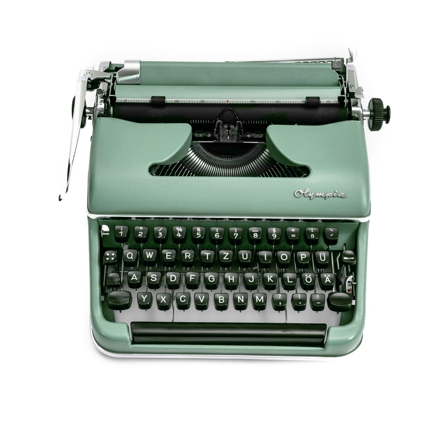 Vintage Typewriter Olympia SM2, Sage Green