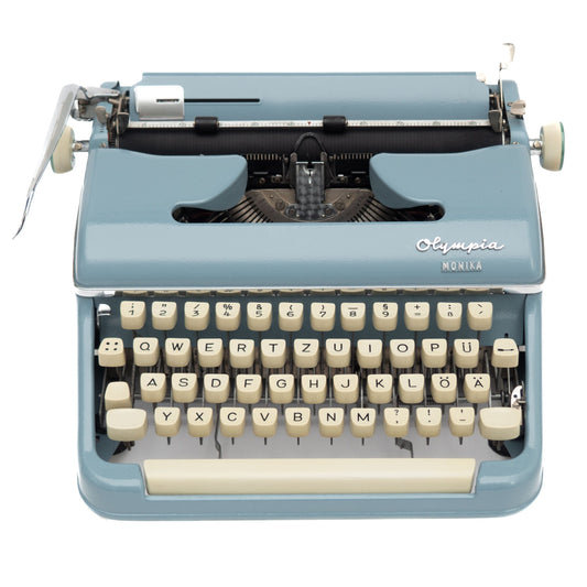 Schreibmaschine Olympia Monika, Blaugrau