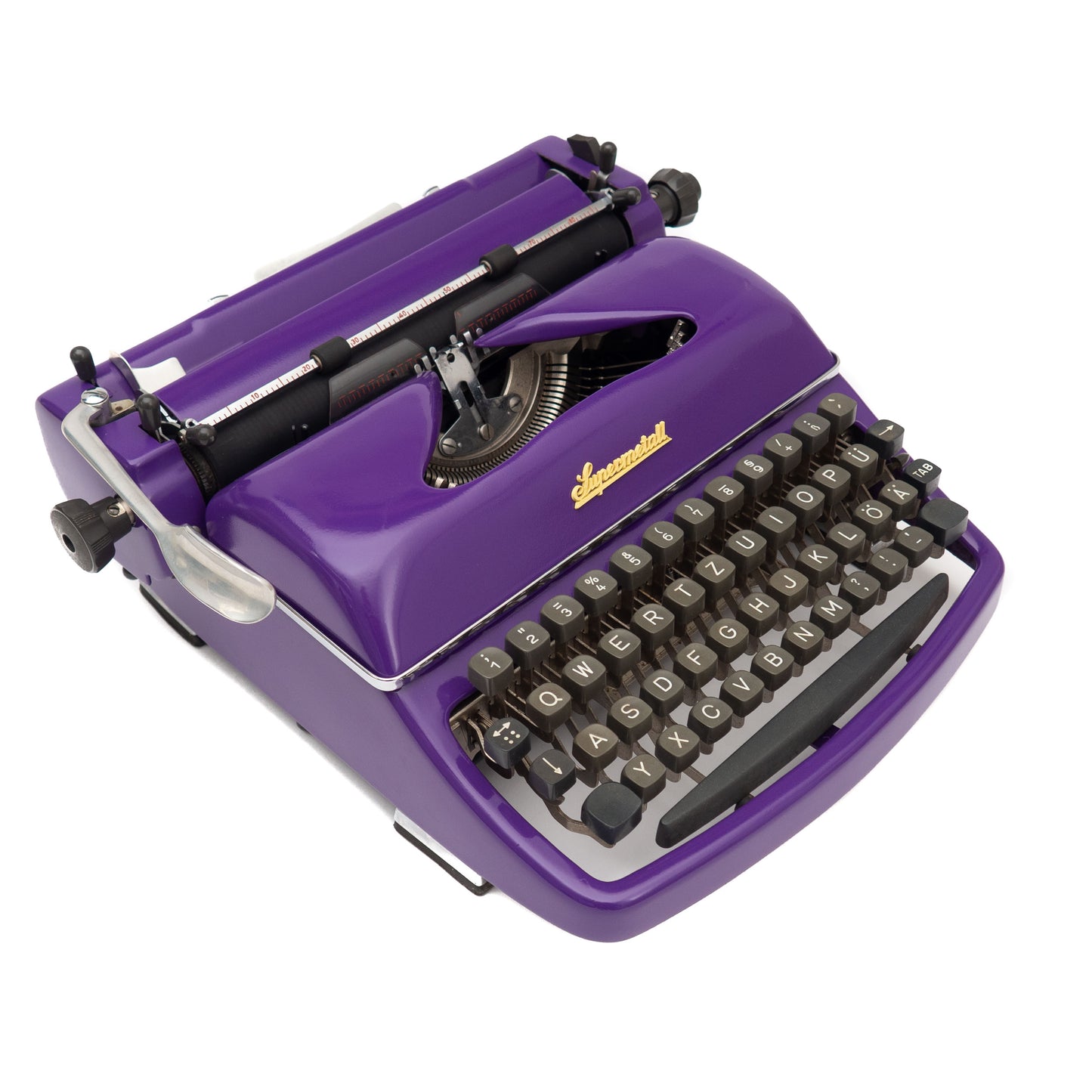 Lila Schreibmaschine Supermetall
